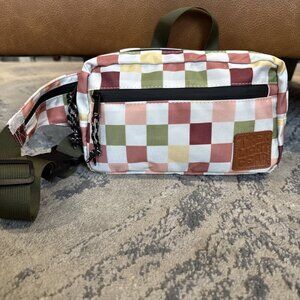 Trek Light Gear Crossbody Sling Waist Pack Bag Multicolor Checkered Adjustable